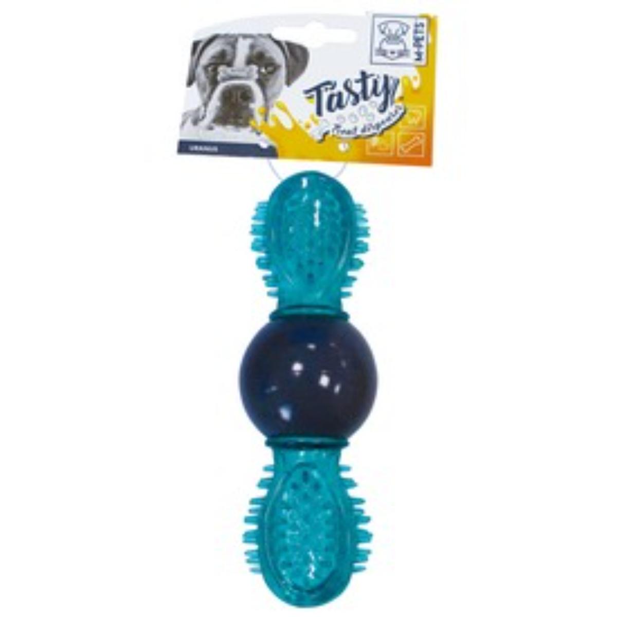M-PETS Uranus, jucărie interactivă câini, eliberare recompense, dentiție, cauciuc M-PETS Uranus, jucărie interactivă câini S-L, eliberare recompense, dentiție, cauciuc, albastru, 16.5cm - poza 1