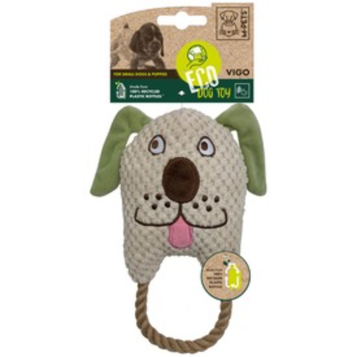 M-PETS Vigo Eco, jucărie sfoară câini XS-M, activități fizice, iută, maro, 23cm - poza 1