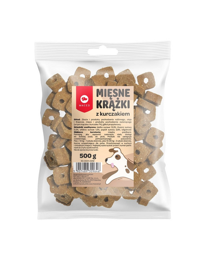 MACED Gustare cu pui, pentru caini 500 g