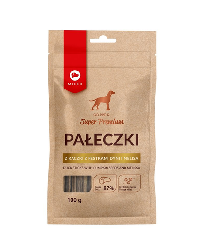 MACED Super Premium Batoane caini cu rata, seminte dovleac si lamaie 100 g