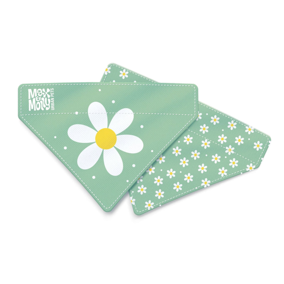 MAX & MOLLY Bandana Margarite, accesoriu bandană câini, poliester, verde, M-L(22.5 x 17 x 4.5cm) - poza 1