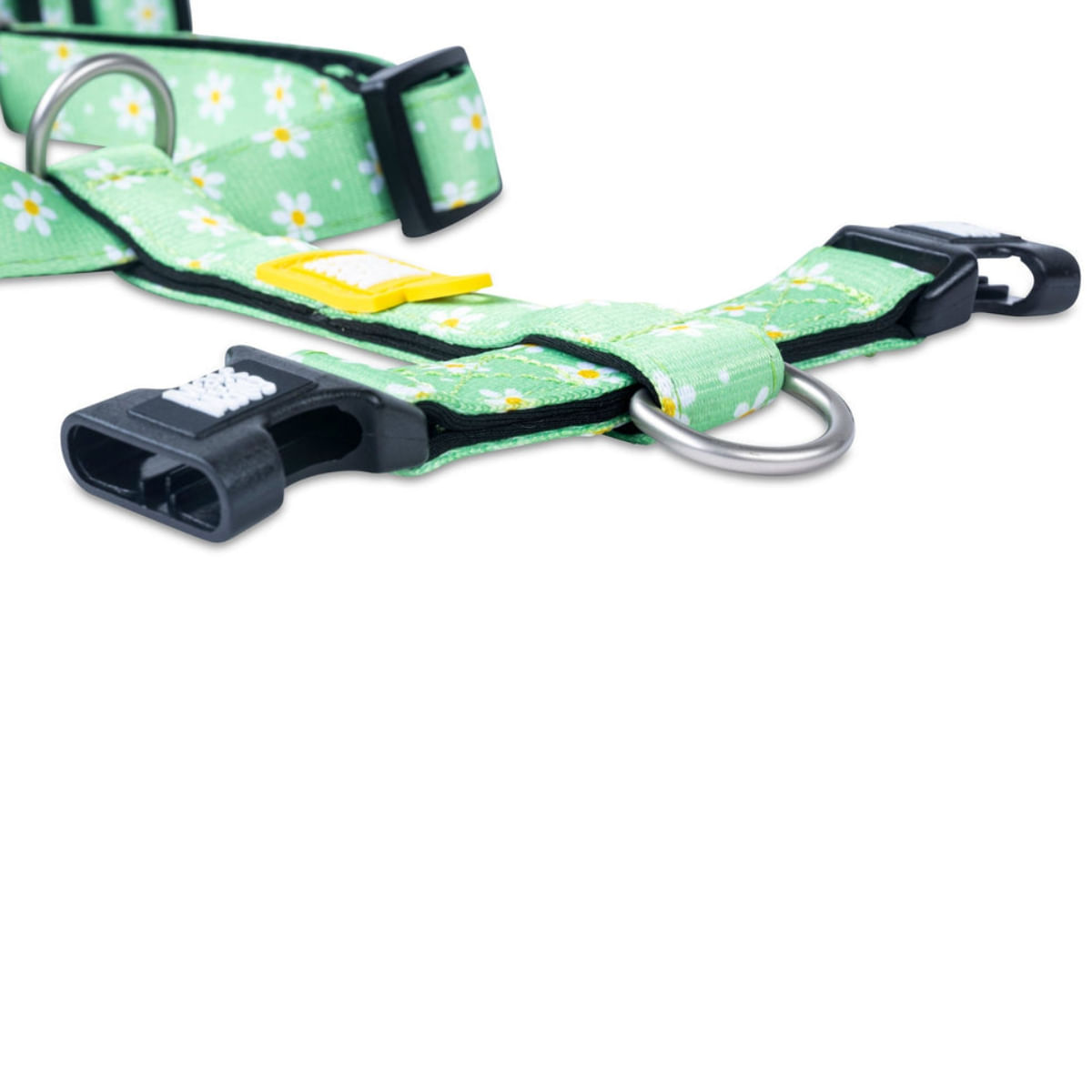 MAX & MOLLY Margarite, ham prindere dublă(piept&spate) câini, poliester, verde, cataramă trident, M(59-72 x 2cm) - poza 4