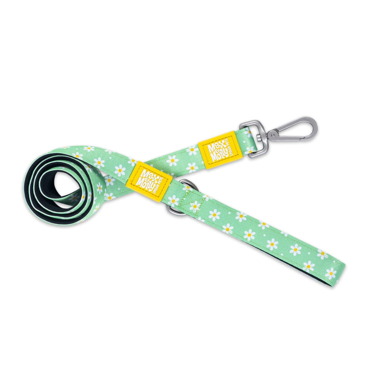 MAX & MOLLY Margarite, lesă câini, poliester, verde, M(1.2m x 2cm) - poza 2
