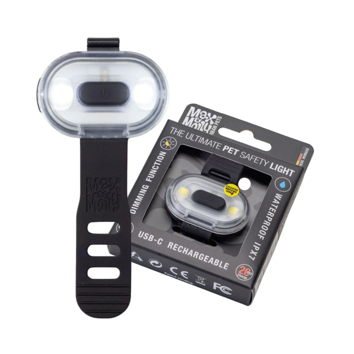 MAX & MOLLY Matrix Ultra Led, accesoriu iluminat câini, negru - poza 2