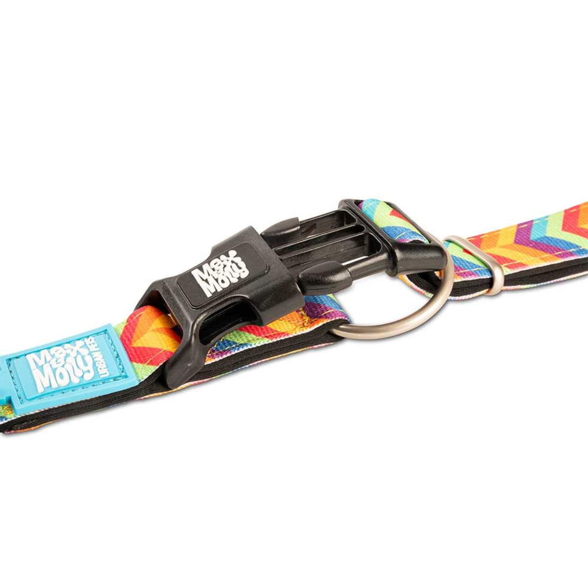 MAX & MOLLY Smart ID Summertime, zgardă câini, ajustabilă, poliester, portocaliu, cataramă trident, M(34-55 x 2cm) - poza 4