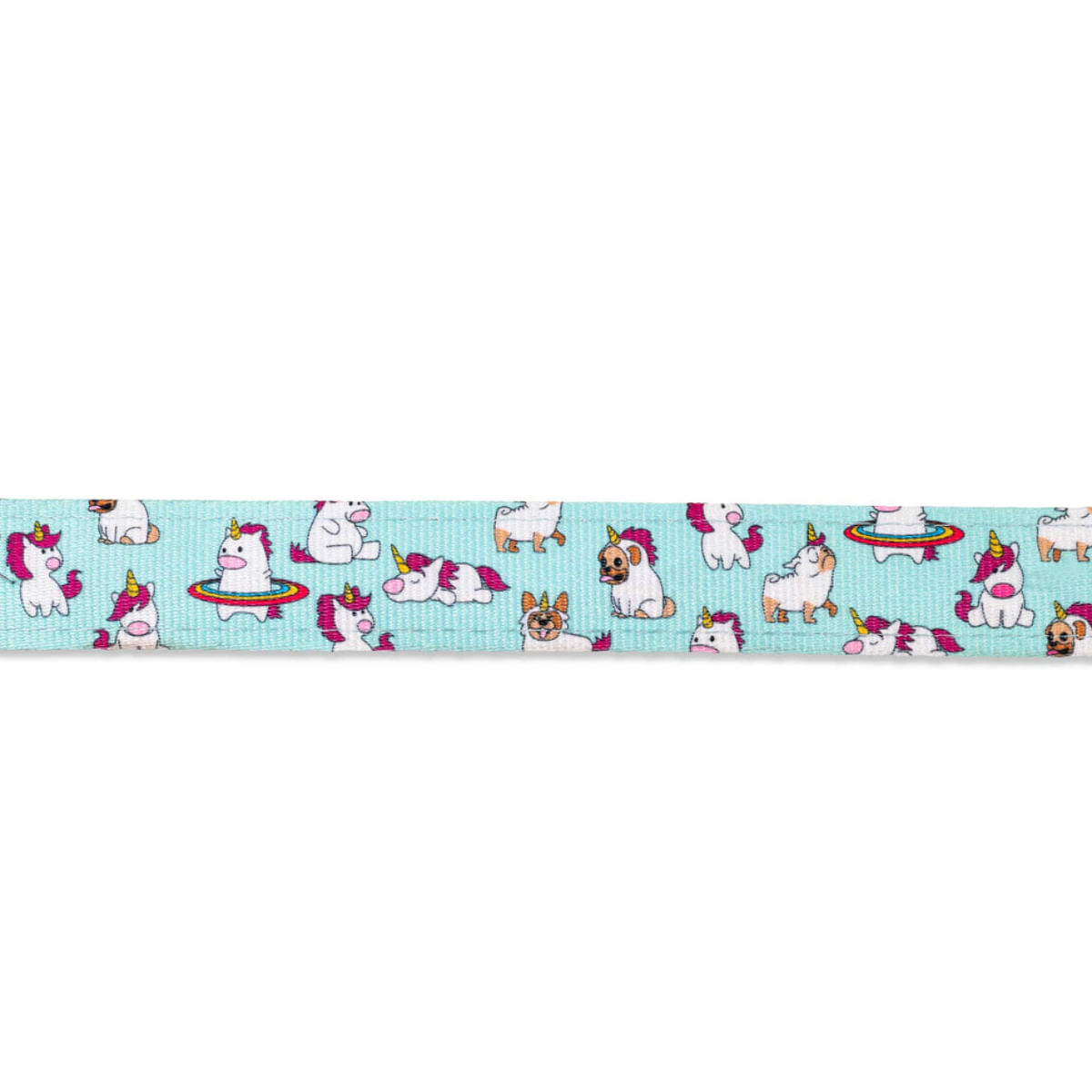 MAX & MOLLY Unicorn, ham prindere dublă(piept&spate) câini, poliester, bleu, cataramă trident, S(43-53 x 1.5cm) - poza 5