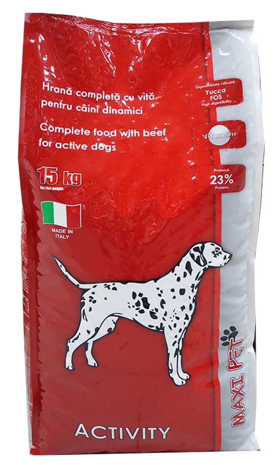MAXI PET ACTIVITY Hrană uscată pentru câini adulţi, cu Vită