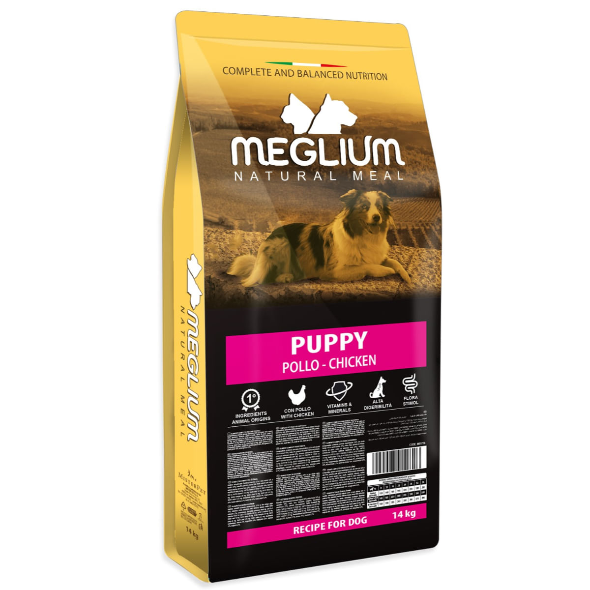 MEGLIUM Puppy, S-XL, Pui, hrană uscată câini junior, 14kg - poza 2