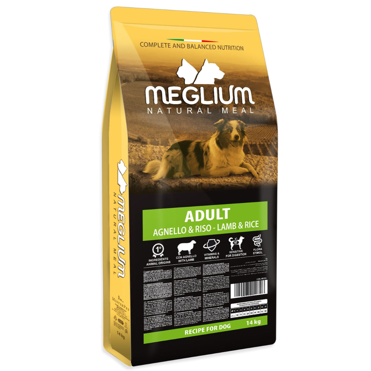 MEGLIUM Sensible, S-XL, Miel și Orez, hrană uscată câini, sistem digestiv, 14kg - poza 2