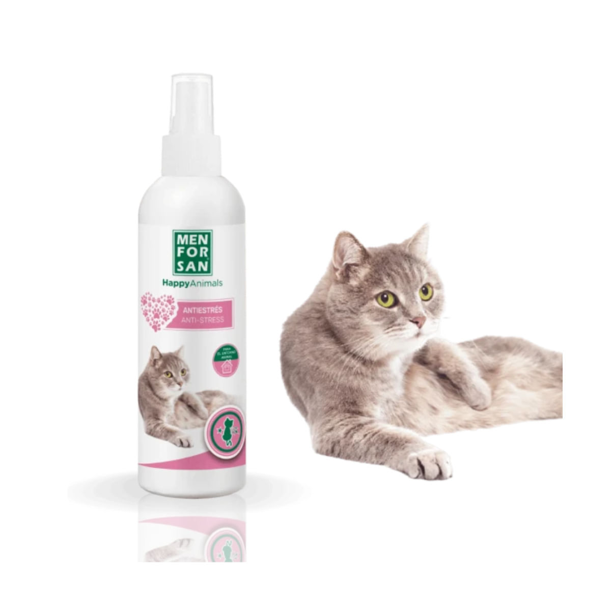 MENFORSAN Anti- Stress Cat Ambiental, supliment sistem nervos & calmante pisici, spray MENFORSAN Anti- Stress Cat Ambiental, supliment sistem nervos & calmante pisici, flacon, 125ml spray - poza 2