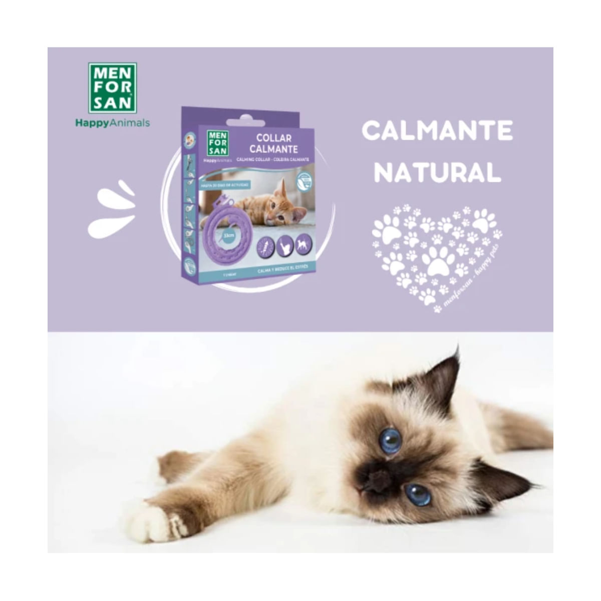 MENFORSAN Zgarda Calmanta 33cm, supliment sistem nervos & calmante pisici, zgardă MENFORSAN Zgarda Calmanta 33cm, supliment sistem nervos & calmante pisici, cutie, 1buc zgardă - poza 5