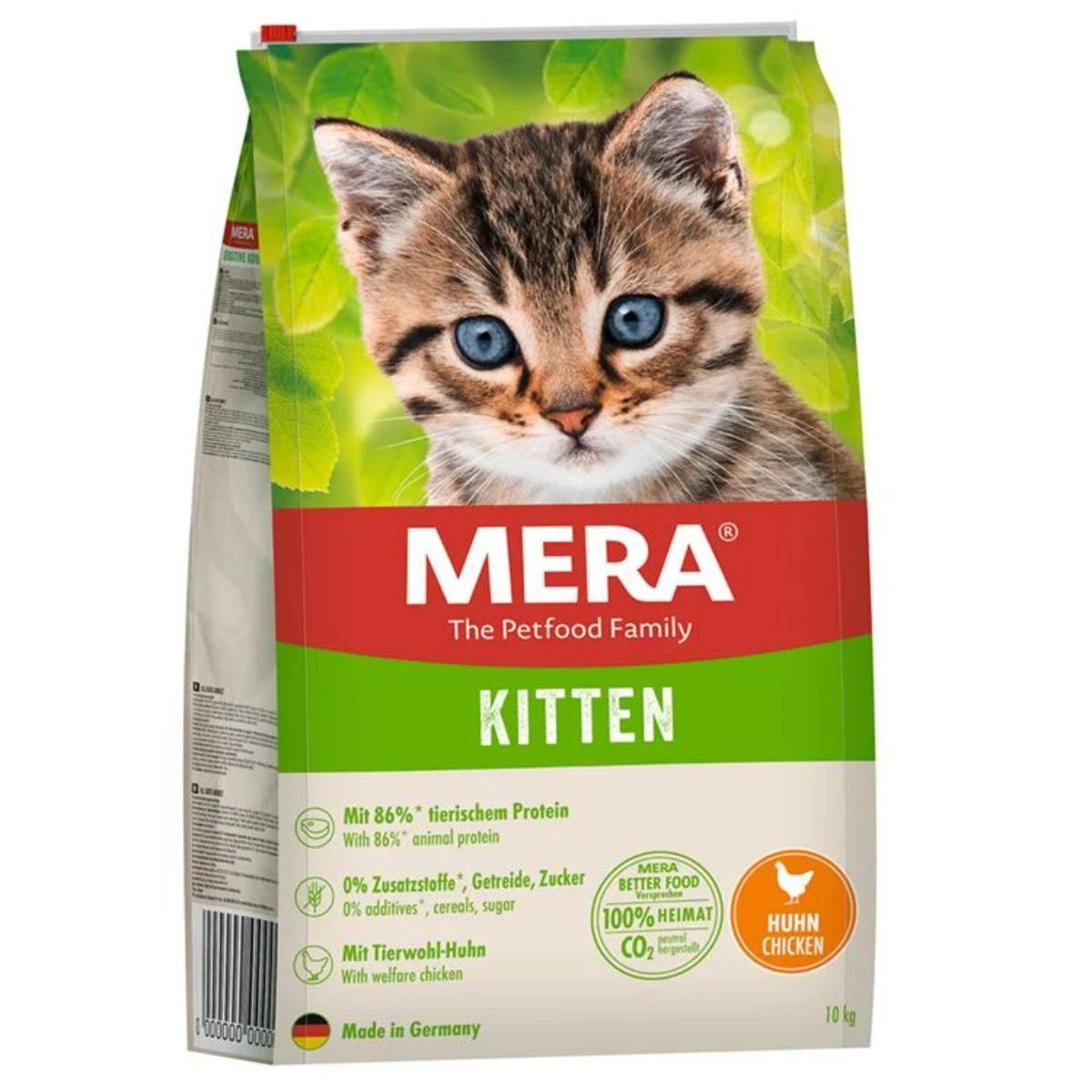 MERA Kitten, Pui, hrană uscată fără cereale pisici junior, 10kg - poza 1