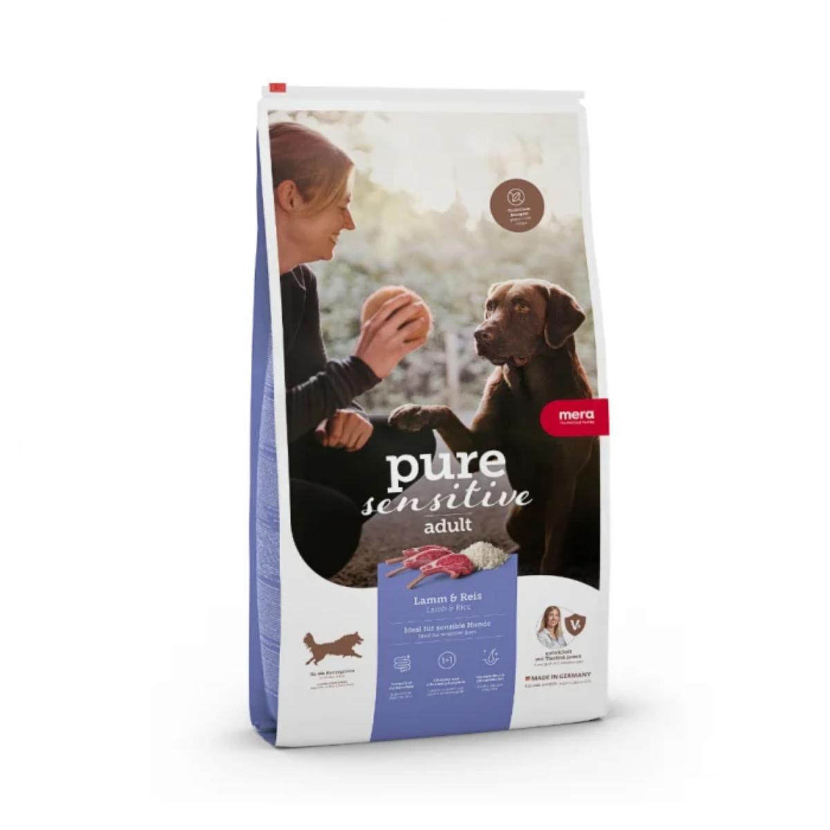 MERA Pure Sensitive, M-XL, Miel și Orez, hrană uscată câini, alergii, 12.5kg - poza 2