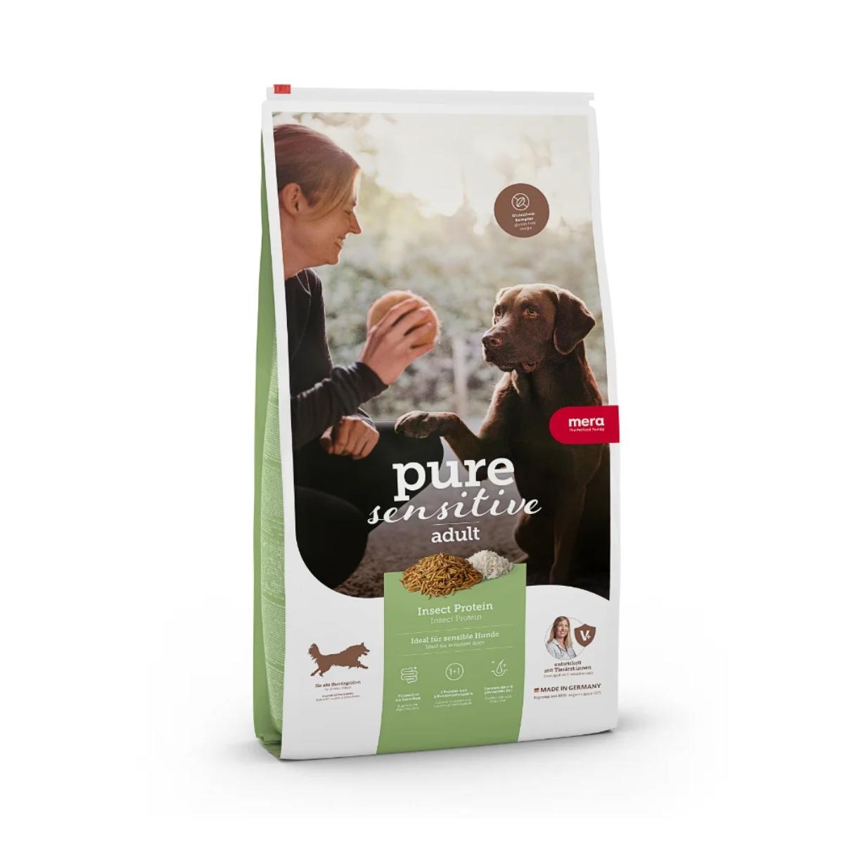 MERA Pure Sensitive, XS-XL, Insecte, hrană uscată câini, alergii, 12.5kg - poza 1