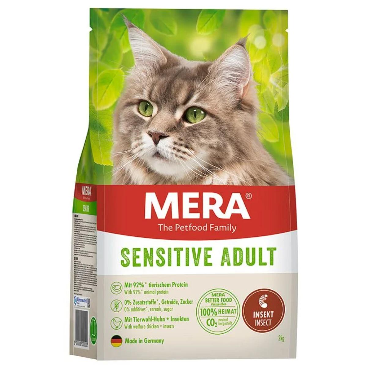 MERA Sensitive, Insecte, hrană uscată fără cereale pisici, alergii, 2kg - poza 1