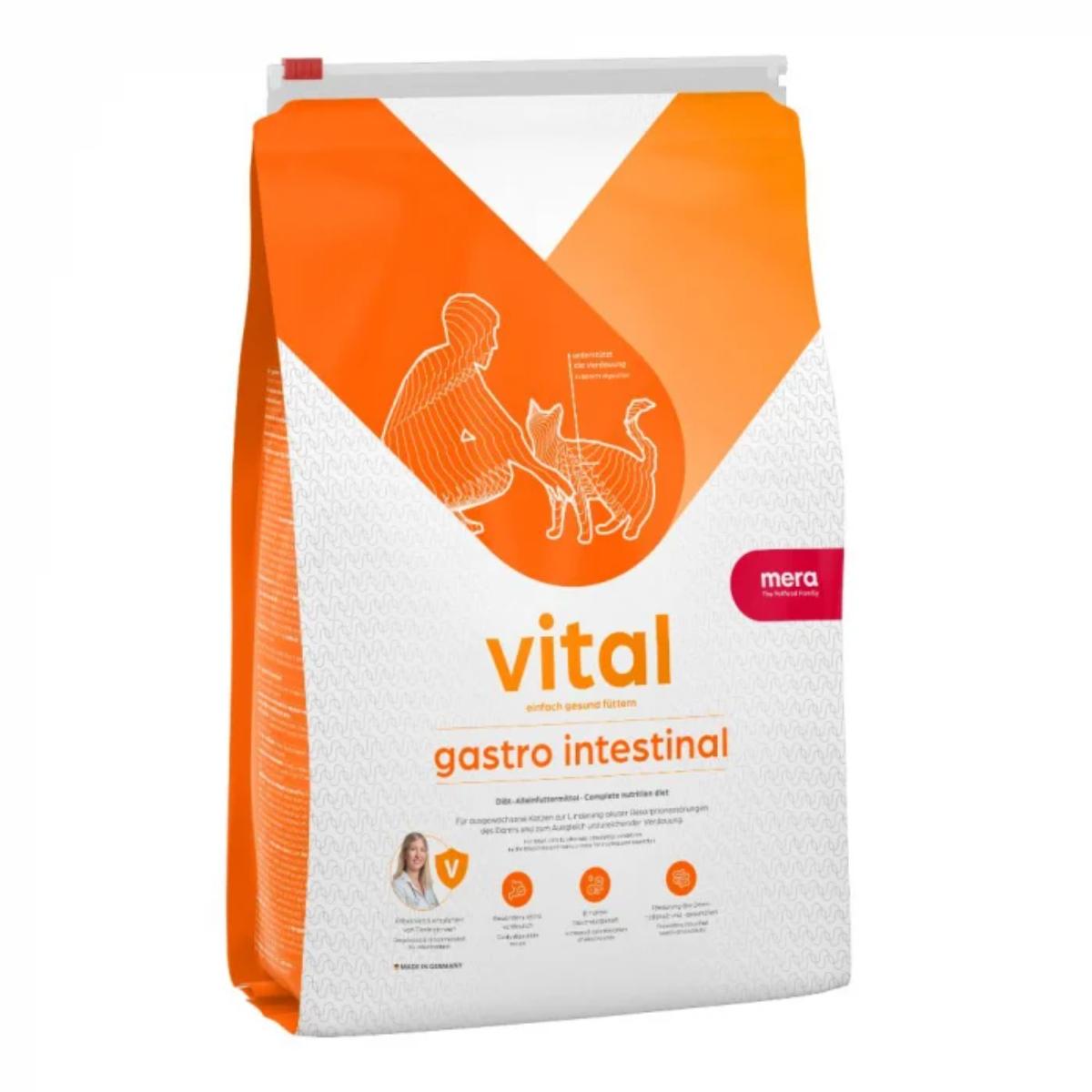 MERA Vital Gastro Intestinal, Pui, dietă veterinară, hrană uscată fără cereale pisici, sistem digestiv, 3kg - poza 1
