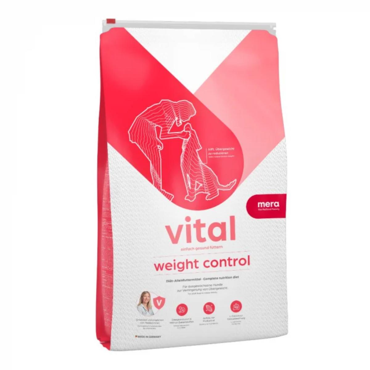 MERA Vital Weight Control, XS-XL, Pasăre, dietă veterinară, hrană uscată câini, obezitate, 3kg