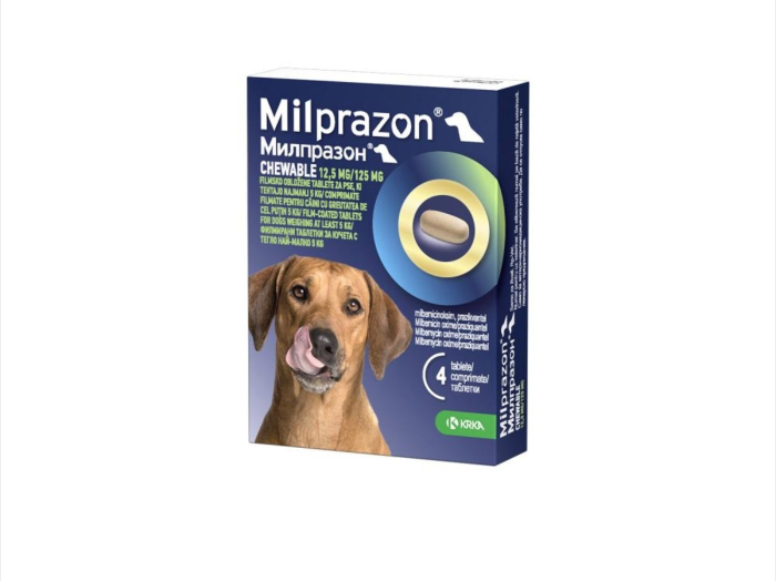 Milprazon chewable Dog 12.5 125 mg ( 5 kg), 1 tableta