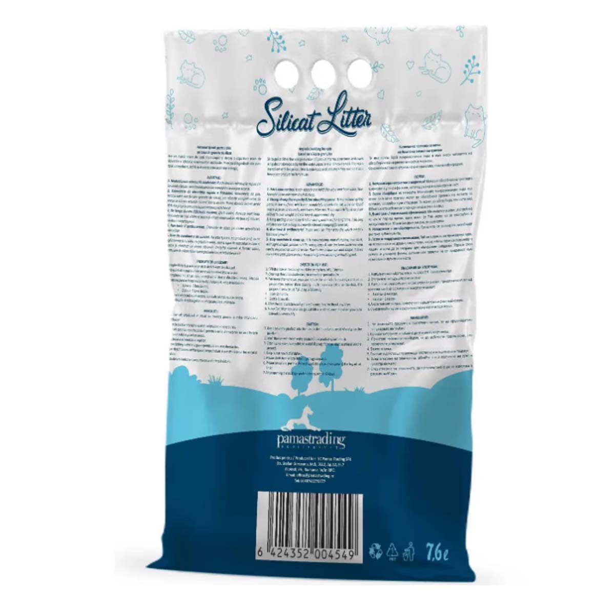 MON PETIT AMI Classic, neparfumat, așternut igienic pisici, granule, silicat, neaglomerant, neutralizare mirosuri, 7.6l - poza 3