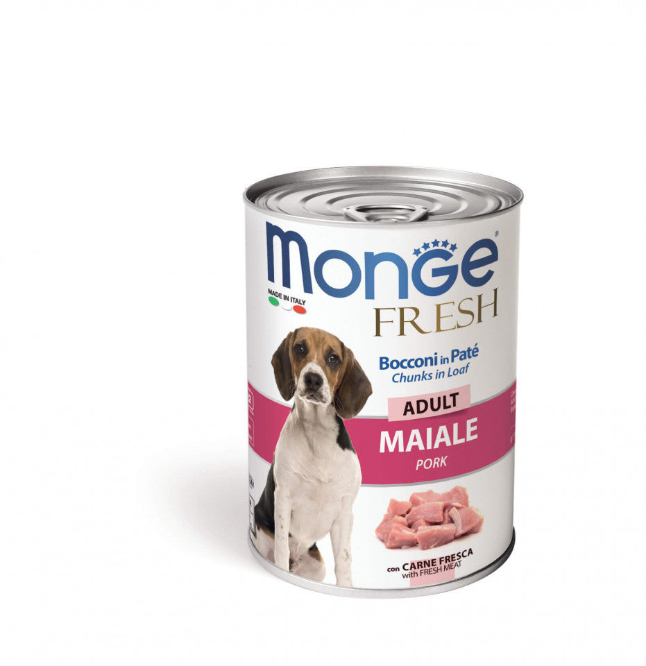 Monge Fresh Chunks Adult - Hrana umeda super-premium - Porc - 400g 400g