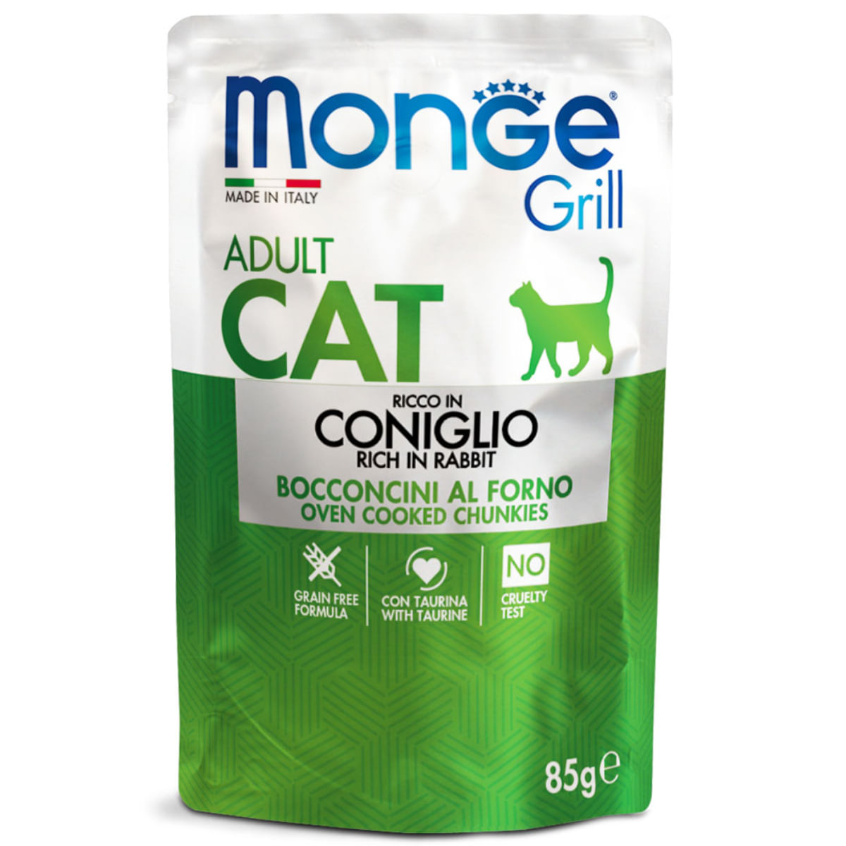 MONGE Grill, Iepure, plic hrană umedă fără cereale pisici, (în aspic), 85g - poza 2