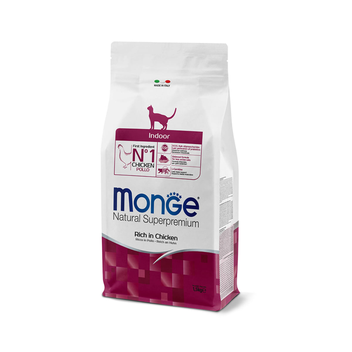 MONGE Natural Superpremium Indoor, Pui, hrană uscată pisici, 1.5kg - poza 2