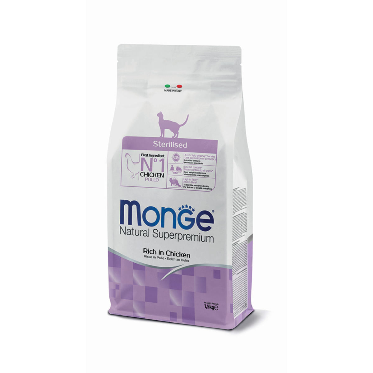 MONGE Natural Superpremium Sterilised, Pui, hrană uscată pisici sterilizate, 10kg - poza 1