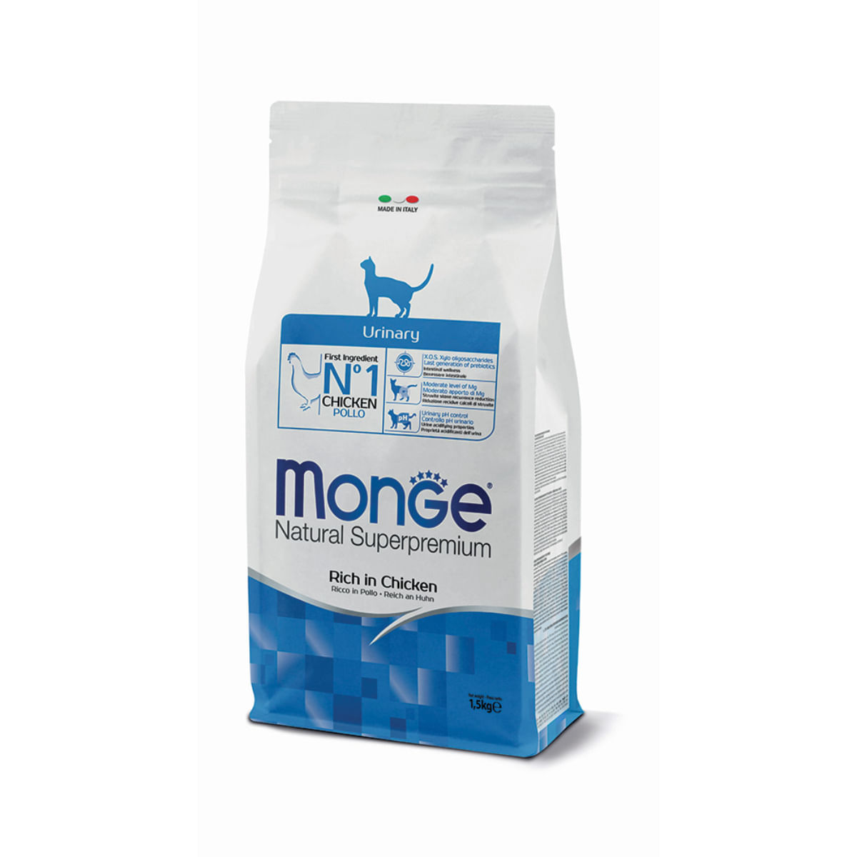 MONGE Natural Superpremium Urinary, Pui, hrană uscată pisici, 1.5kg - poza 1