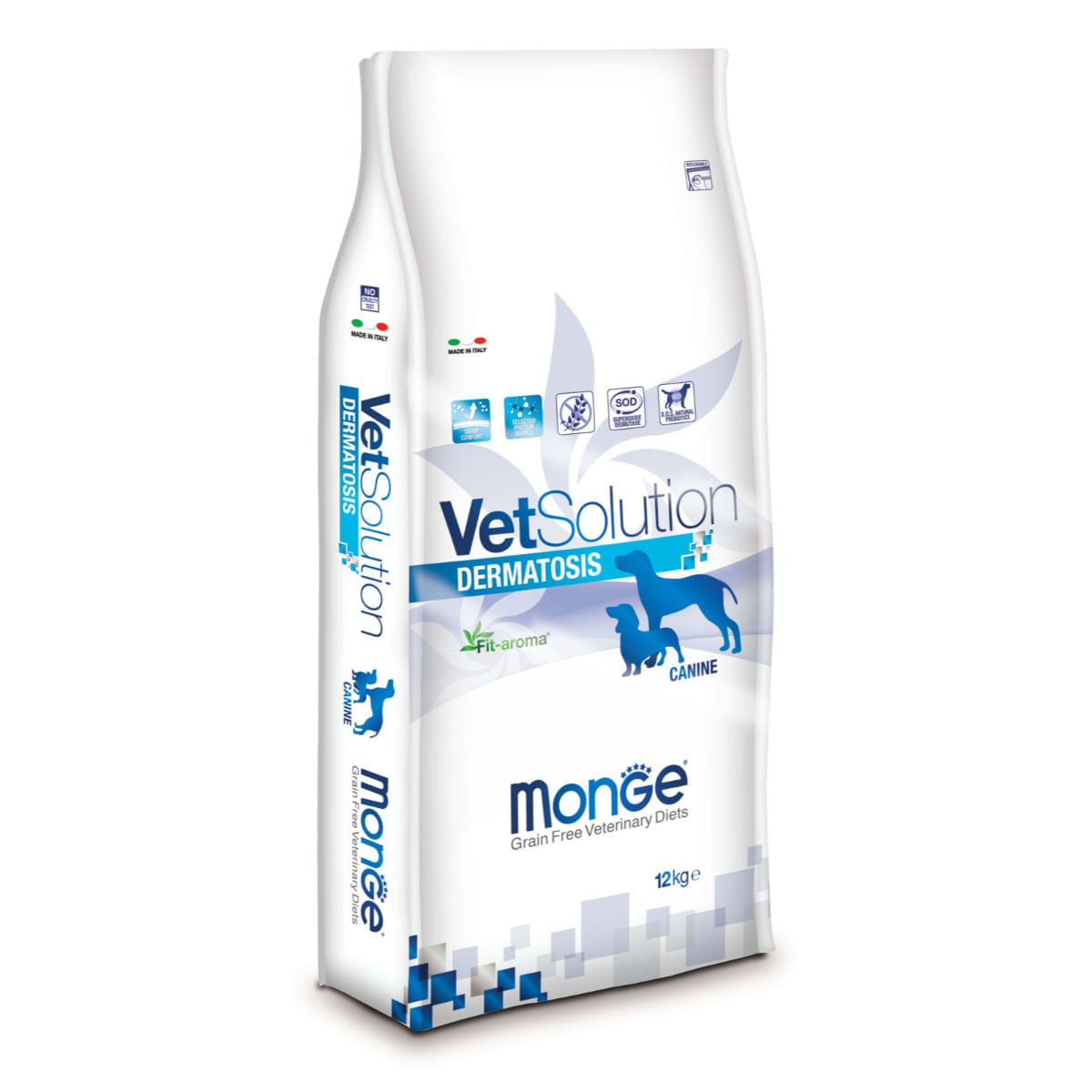 MONGE VETSOLUTION Dermatosis, XS-XL, Somon, dietă veterinară, hrană uscată fără cereale câini, piele & blană, 12kg - poza 1