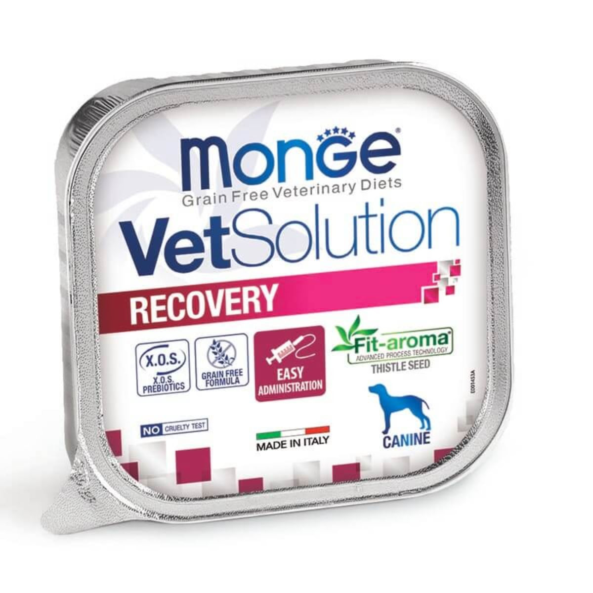 MONGE VETSOLUTION Recovery, XS-XL, Ficat și Porc, dietă veterinară, tăviță hrană umedă fără cereale câini, convalescență, (topping), 150g - poza 1