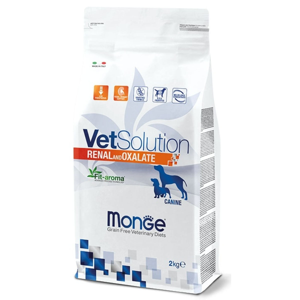 MONGE VETSOLUTION Renal & Oxalate, XS-XL, Pui, dietă veterinară, hrană uscată fără cereale câini, sistem renal, 2kg - poza 2