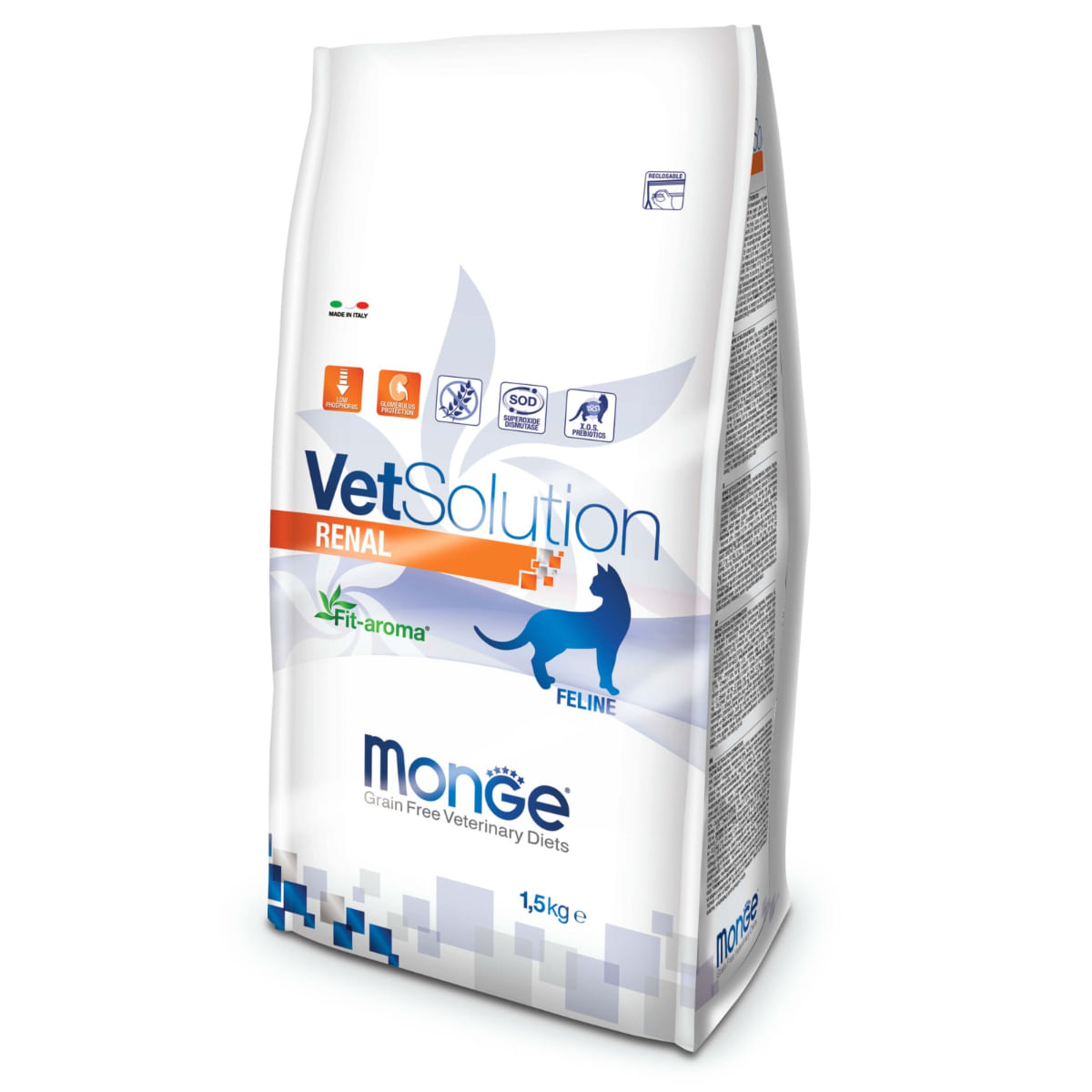MONGE VETSOLUTION Renal, Pui, dietă veterinară, hrană uscată fără cereale pisici, sistem renal, 1.5kg - poza 2