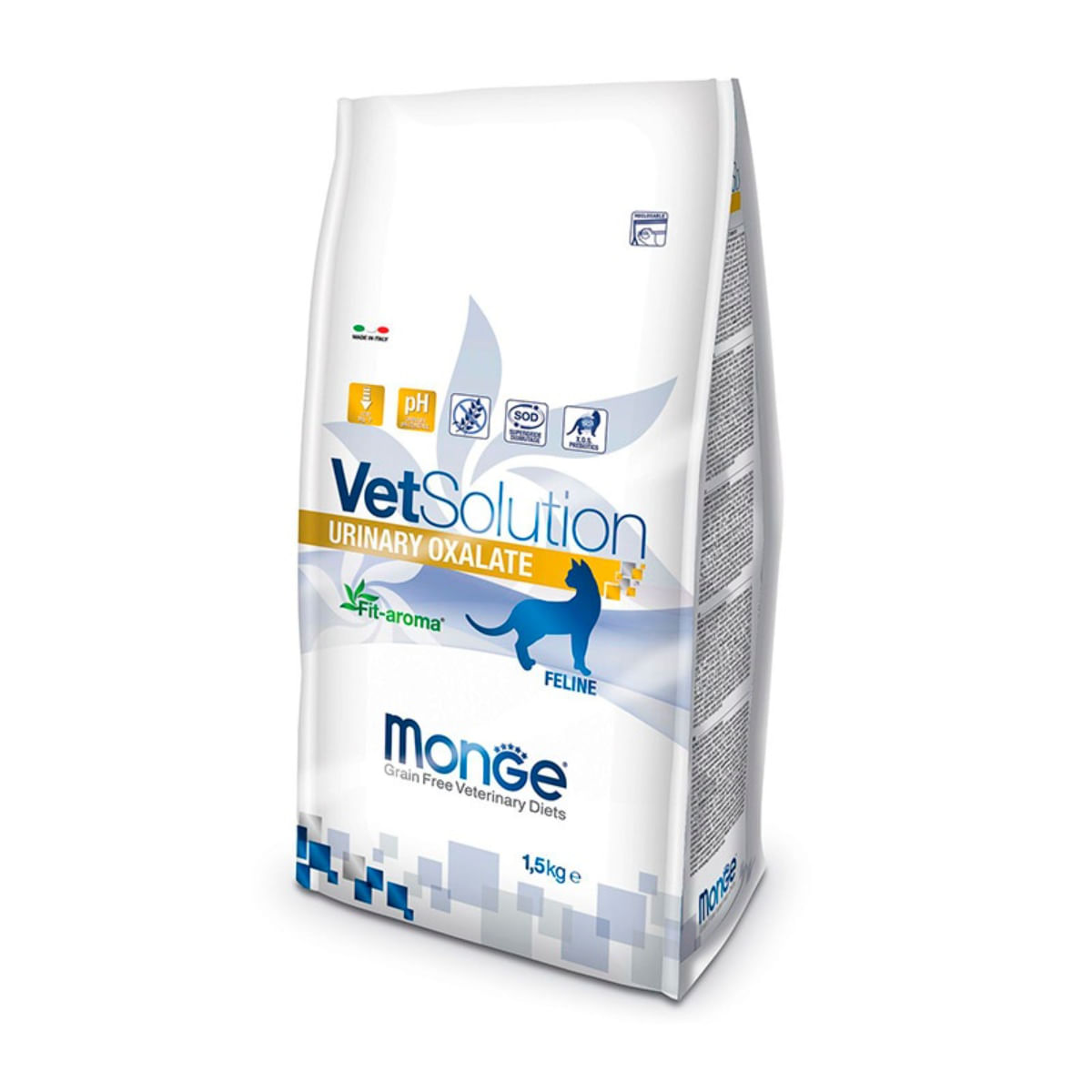 MONGE VETSOLUTION Urinary Oxalate, Rață, dietă veterinară, hrană uscată fără cereale pisici, sistem urinar, 1.5kg - poza 2