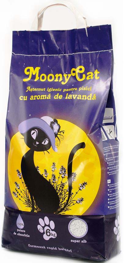 MOONY CAT Nisip igienic pentru pisici, aromă Lavandă 6kg