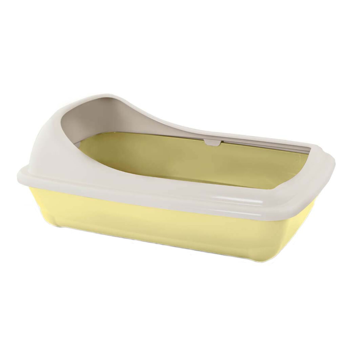 MP BERGAMO Birba Large, litieră pisici, cu ramă, galben, 56x39x20 cm - poza 1