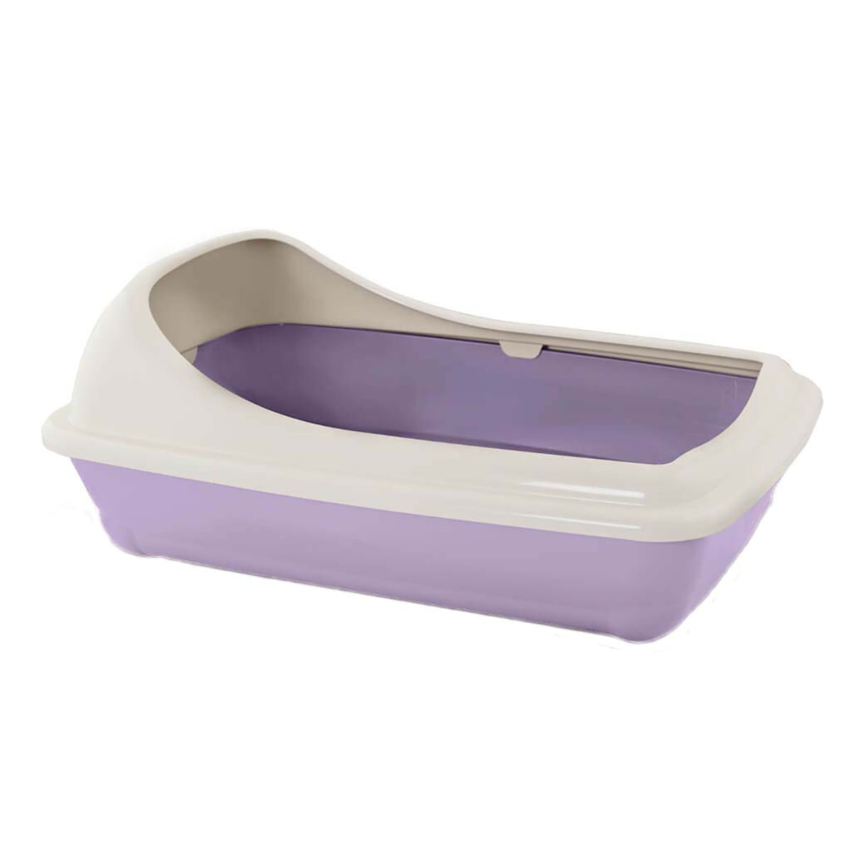 MP BERGAMO Birba Large, litieră pisici, cu ramă, lila, 56x39x20 cm - poza 1