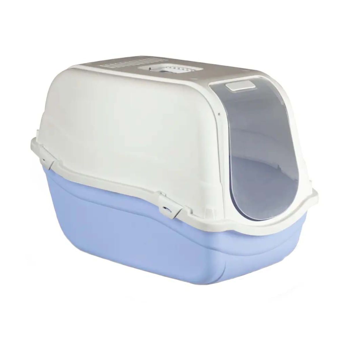 MP BERGAMO Romeo Maxi, litieră acoperită pisici, bleu, 44x64x46 cm - poza 1