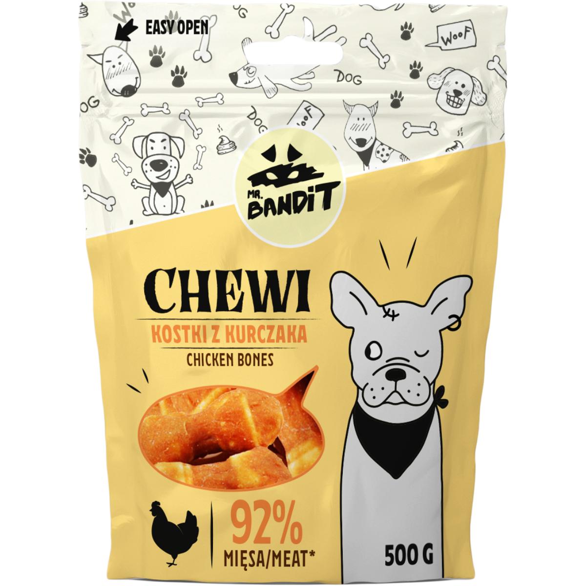 MR BANDIT Chewi Bones, XS-XL, Pui, punguță recompense câini, 500g - poza 2