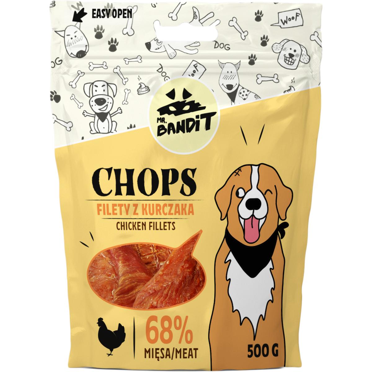 MR BANDIT Chops, XS-XL, Pui, punguță recompense câini, 500g - poza 2