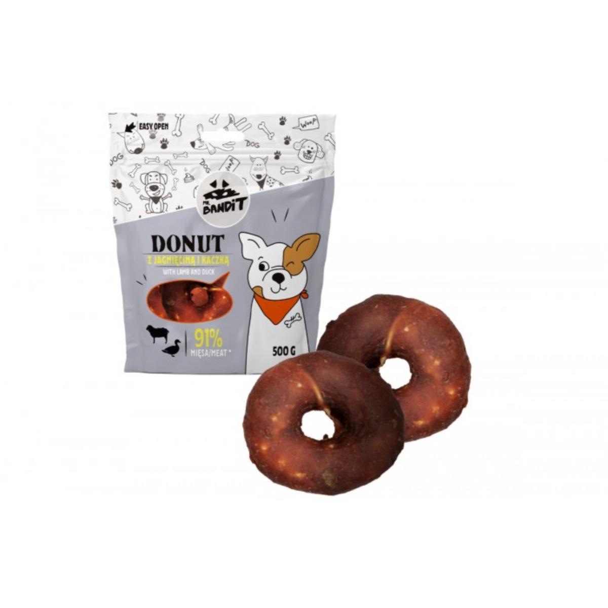 MR BANDIT Donut, XS-XL, Miel și Rață, punguță recompense câini, 500g - poza 2