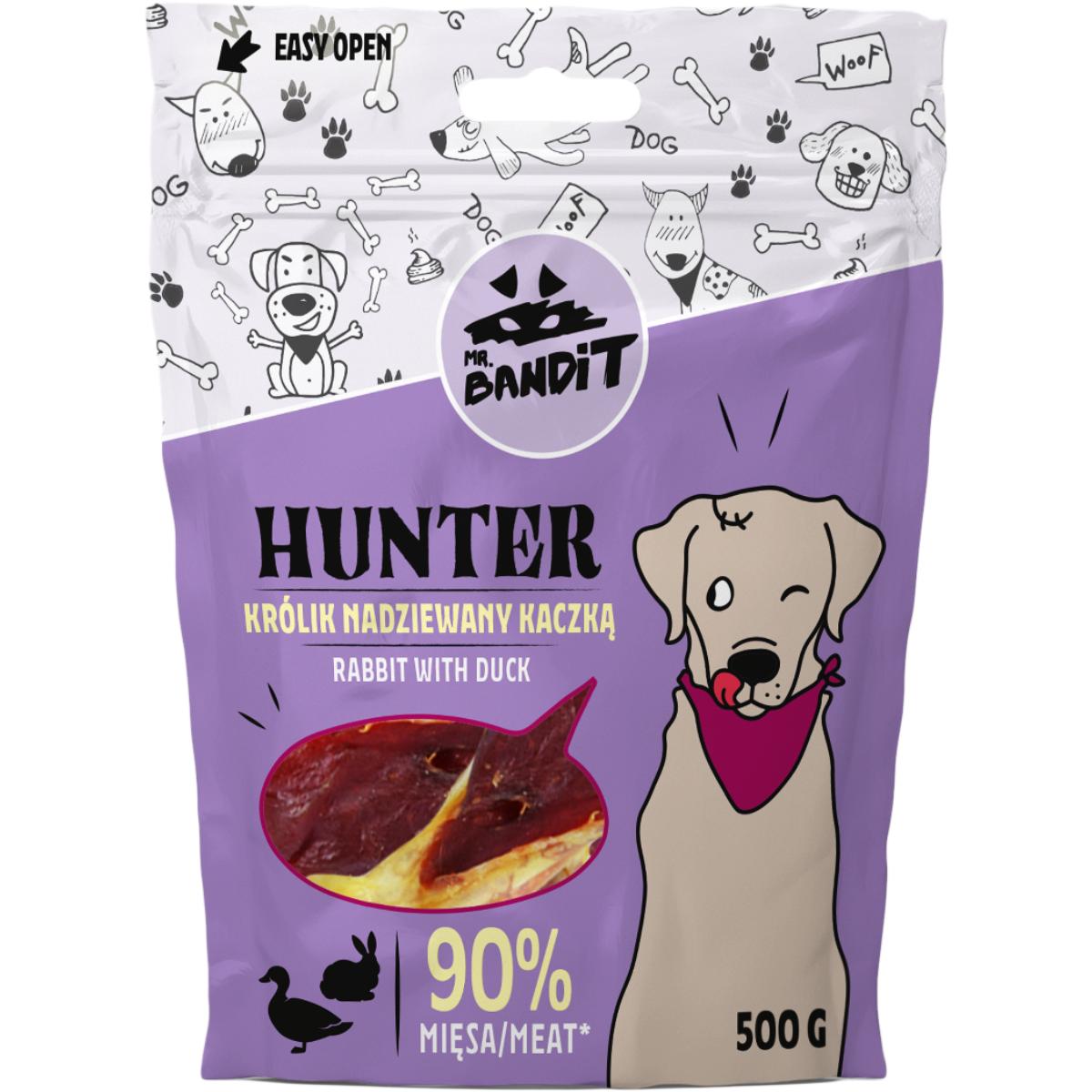 MR BANDIT Hunter Fillets, XS-XL, Iepure și Rață, punguță recompense fără cereale câini, 500g - poza 1
