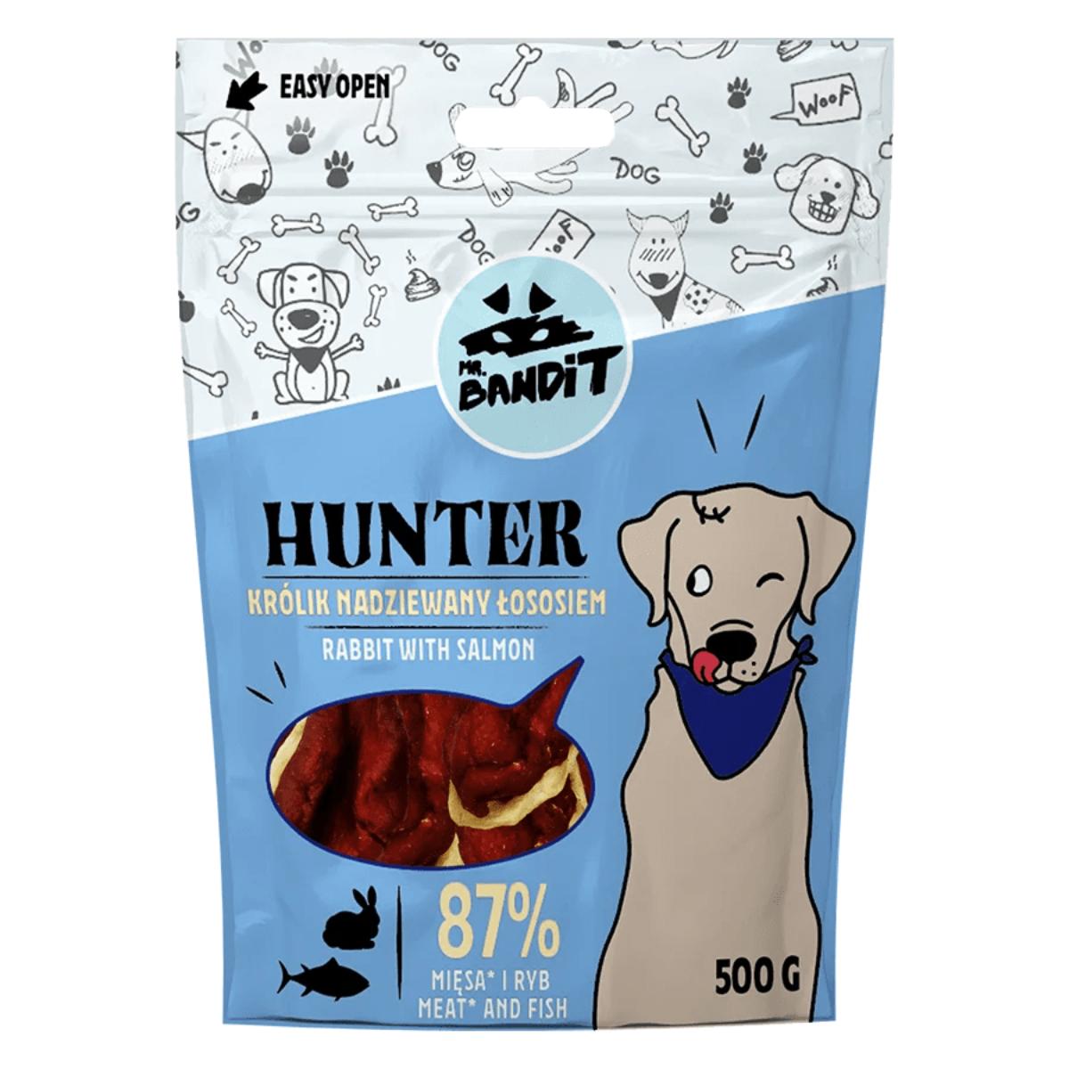 MR BANDIT Hunter, XS-XL, Iepure și Somon, punguță recompense fără cereale câini, 500g - poza 1
