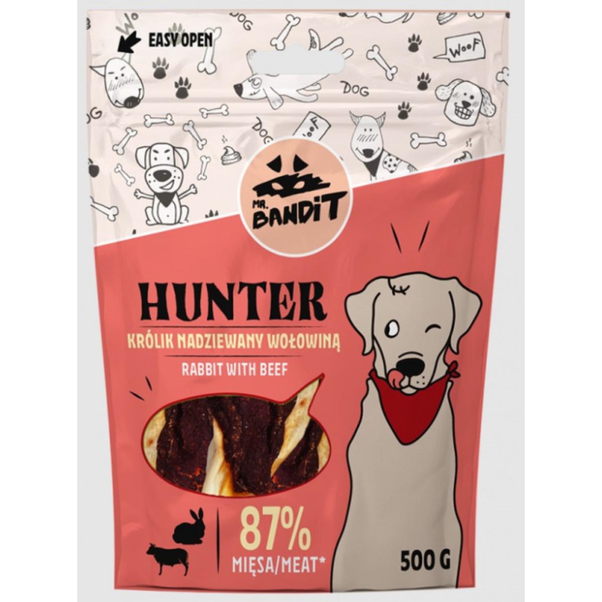 MR BANDIT Hunter, XS-XL, Iepure și Vită, punguță recompense fără cereale câini, 500g - poza 2