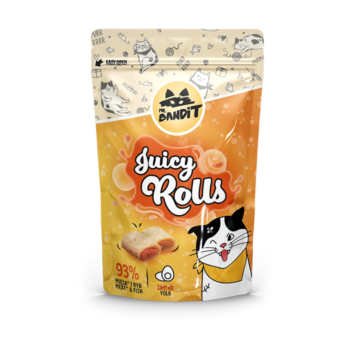 MR BANDIT Juicy Rolls, Ou, punguță recompense pisici, 40g - poza 1