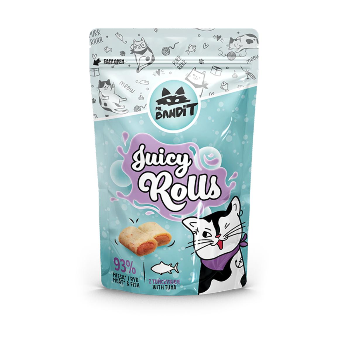 MR BANDIT Juicy Rolls, Ton, punguță recompense pisici, 40g - poza 2