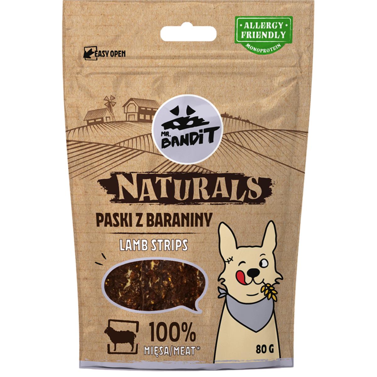 MR BANDIT Natural Stripes, XS-XL, Miel, punguță recompense monoproteică fără cereale câini, 80g - poza 1
