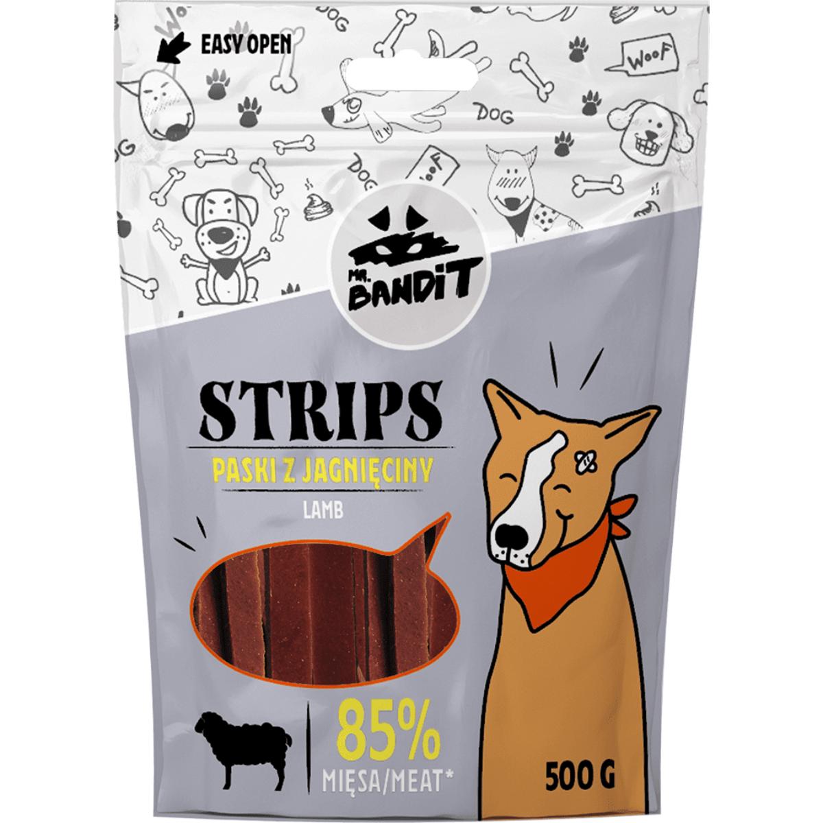 MR BANDIT Strips, XS-XL, Miel, punguță recompense fără cereale câini, 500g - poza 1