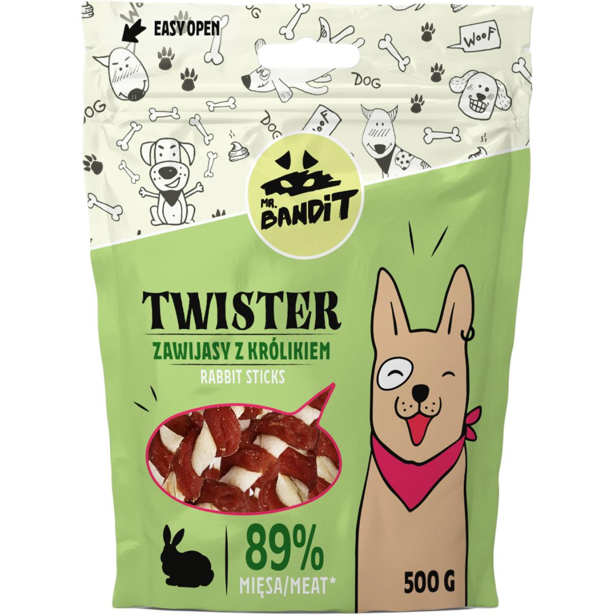 MR BANDIT Twister, XS-XL, Iepure, punguță recompense câini, 500g - poza 1