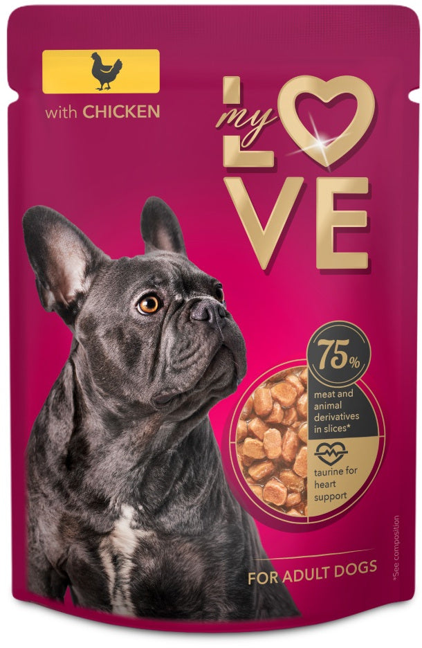 MY LOVE Plic Hrană umedă pentru câini, cu Pui 100g