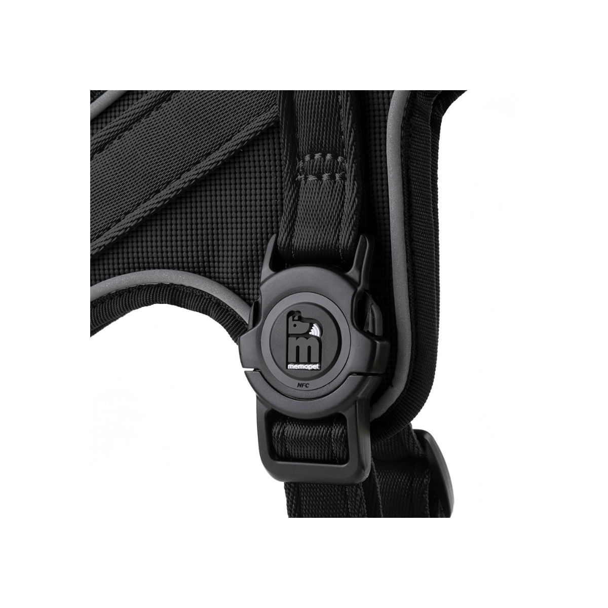 MYFAMILY Memopet, ham câini MYFAMILY Memopet, ham cu NFC câini, textil, L, 60-80cm, negru - poza 2